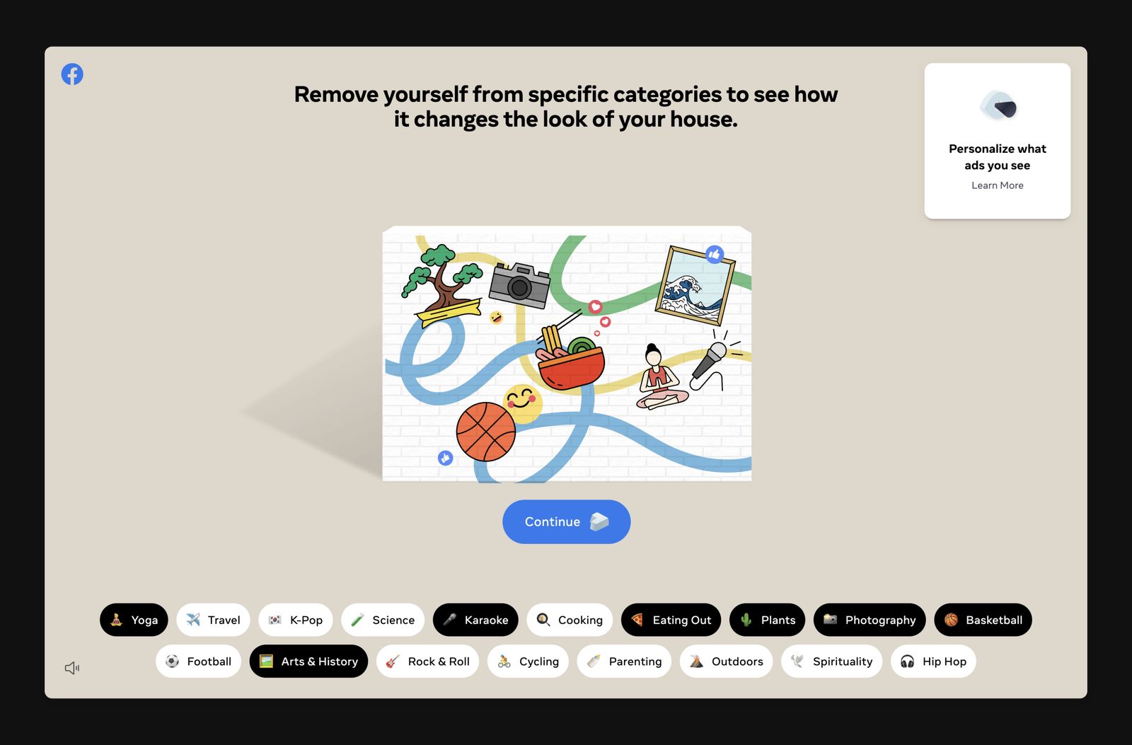 Chapter two on desktop: interest categories that change the look of the house
