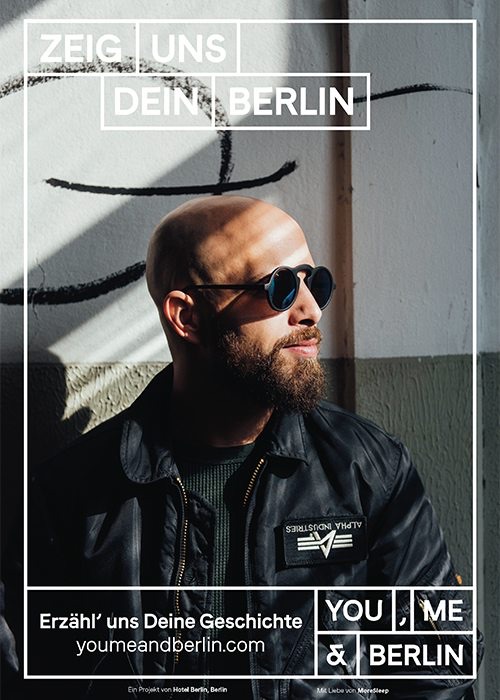 You, Me & Berlin poster for Hotel Berlin, Berlin: Zeig uns dein Berlin, Berliner in sunglasses