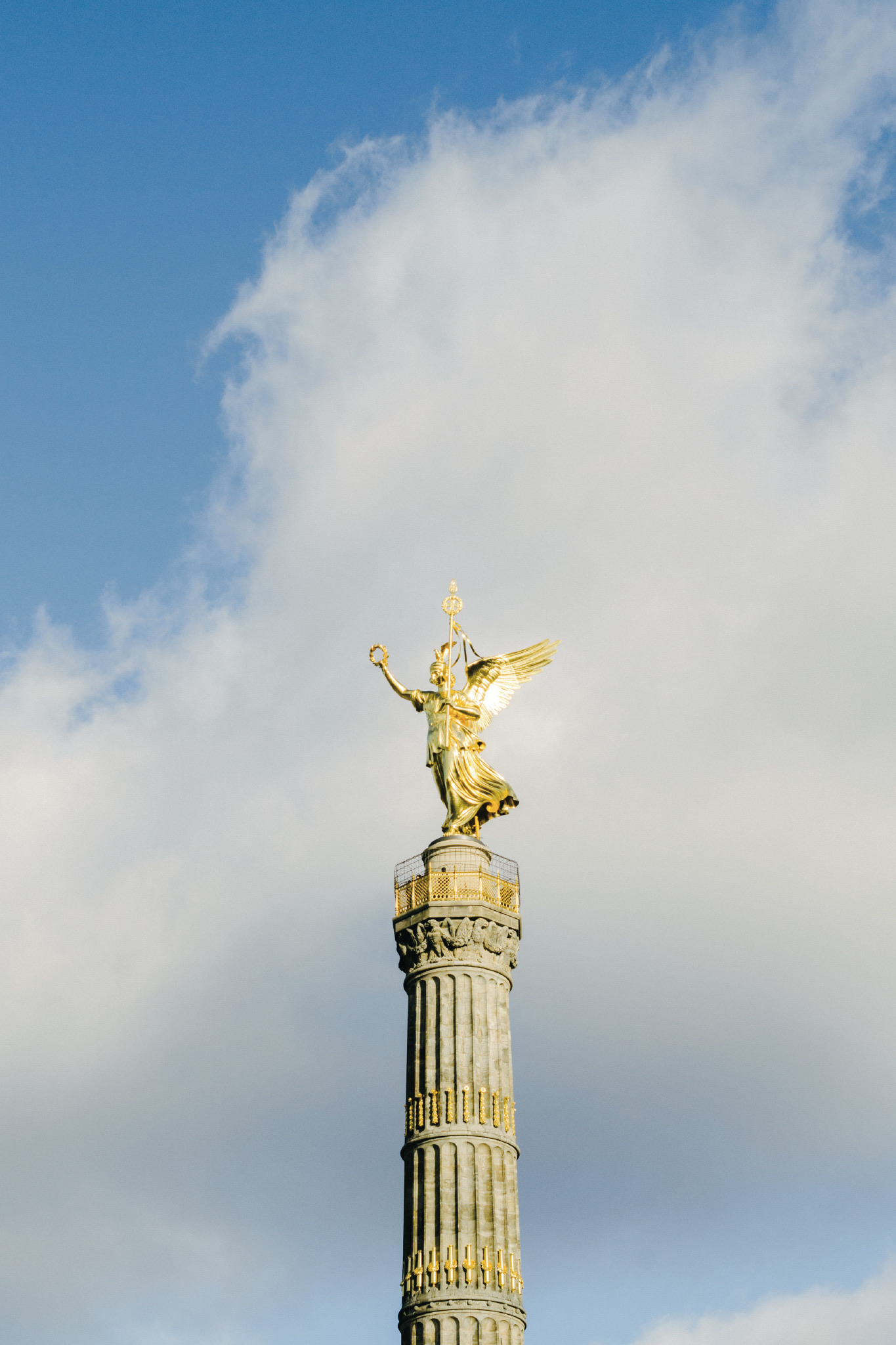 Golden Victory Column statue against the sky, You, Me & Berlin campaign photography