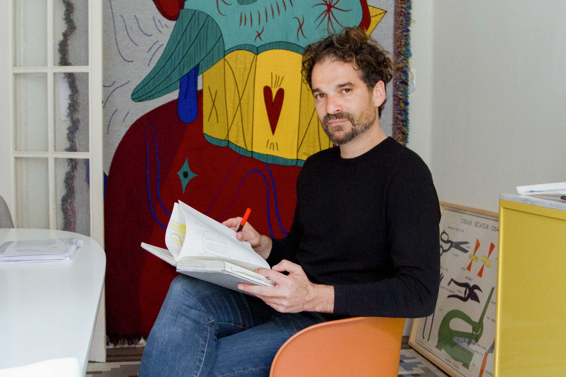 Designer Jaime Hayon in his Valencia studio, for &Tradition