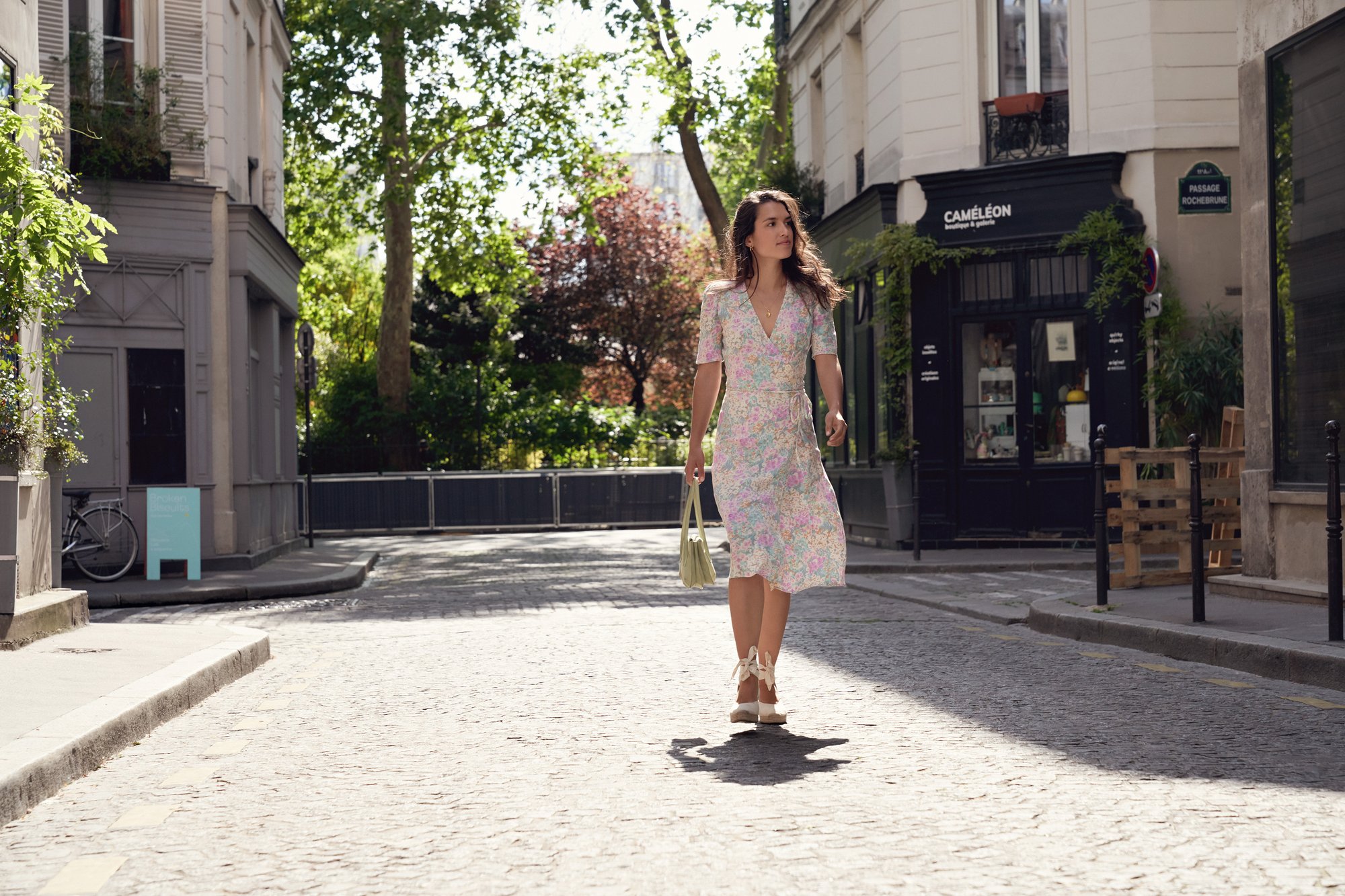 A Paris street from the ClassPass #bethebalance editorial in Paris