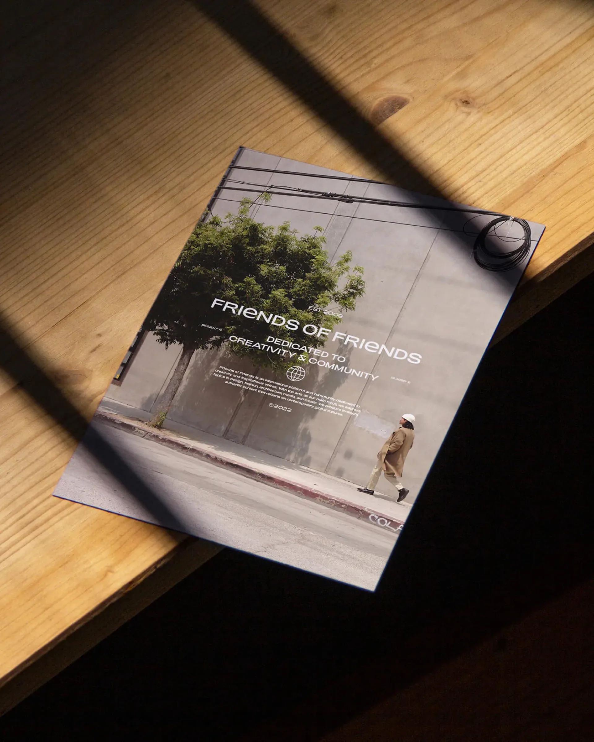 Friends of Friends brochure cover mockup