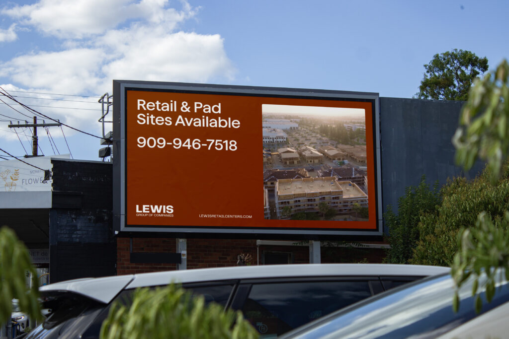Lewis Group of Companies billboard retail