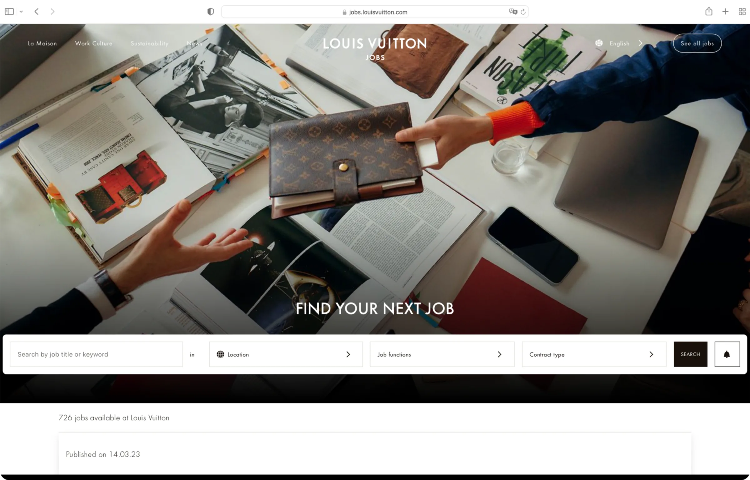 Louis Vuitton careers content