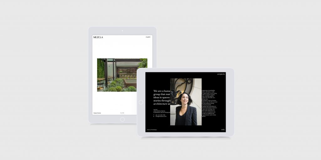 Mezcla — web design visual