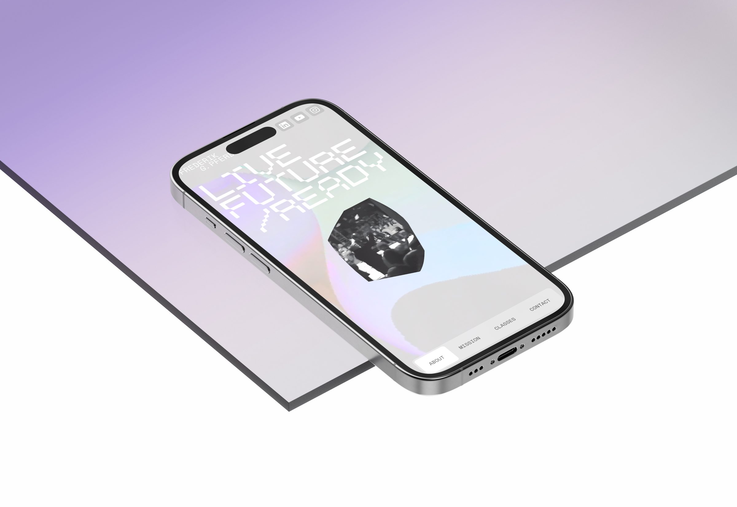 Frederik G. Pferdt iPhone mockup