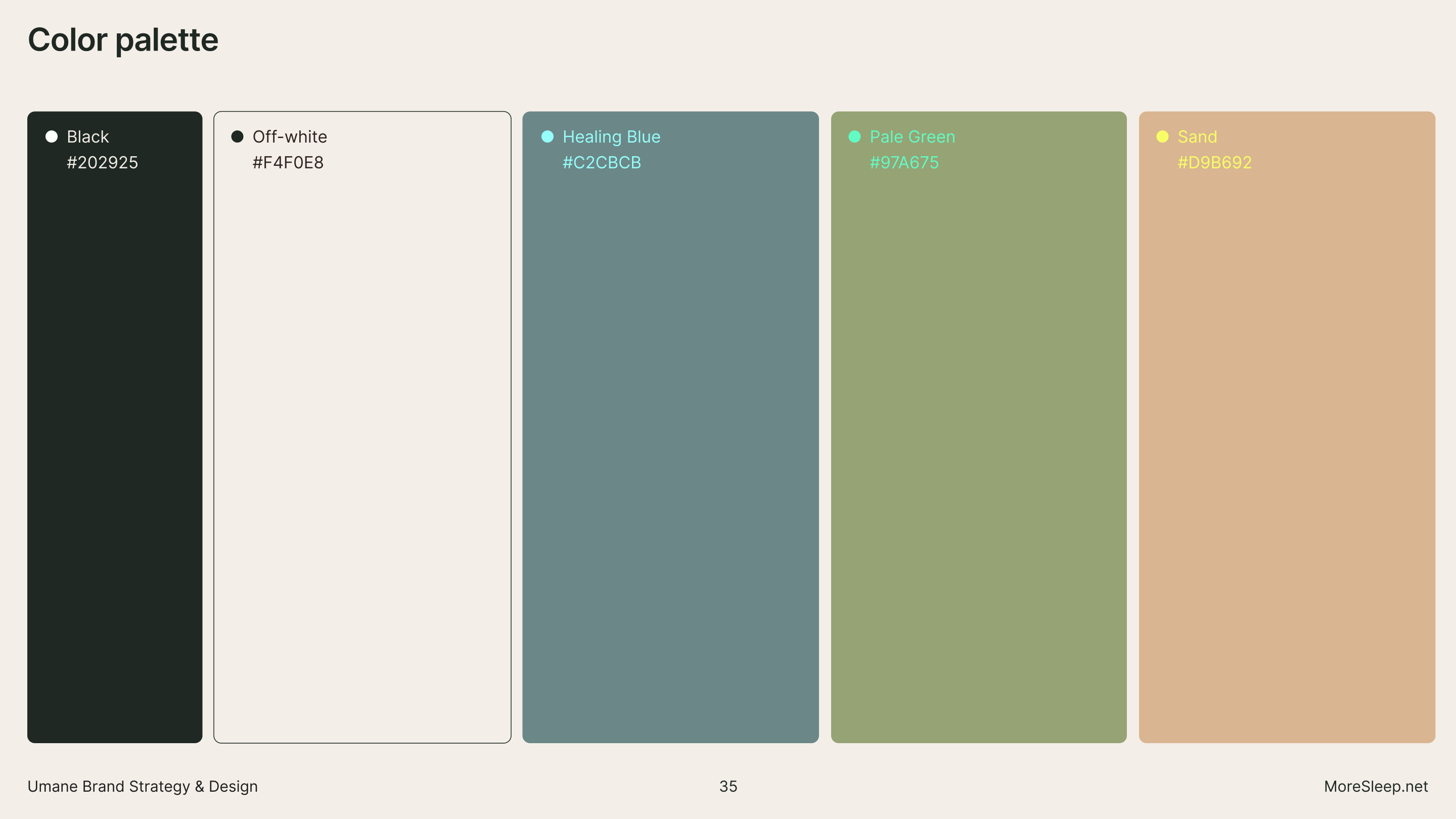 Umane colour palette