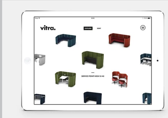 Vitra Workbays iPad app — sample scenarios